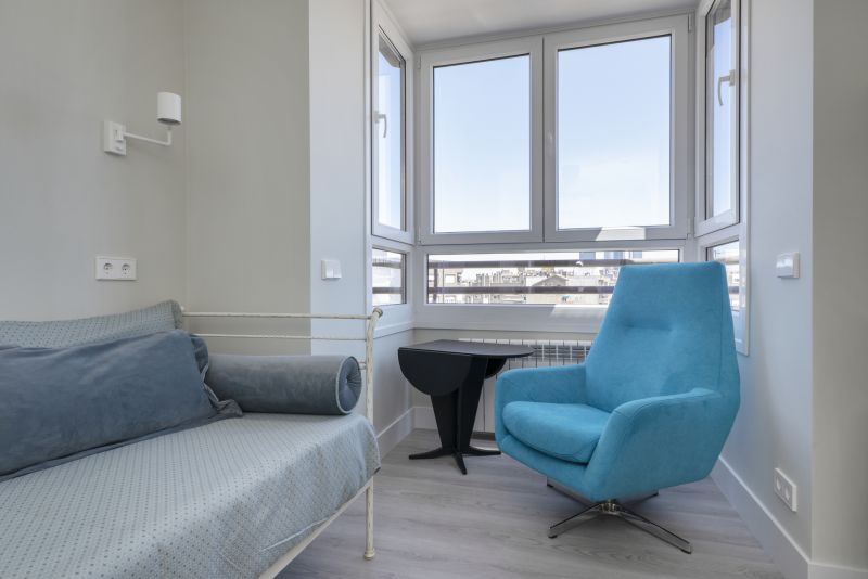 Bay window enhancing a living room